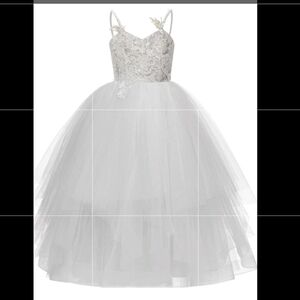 White Tulle Flower Girl Dress